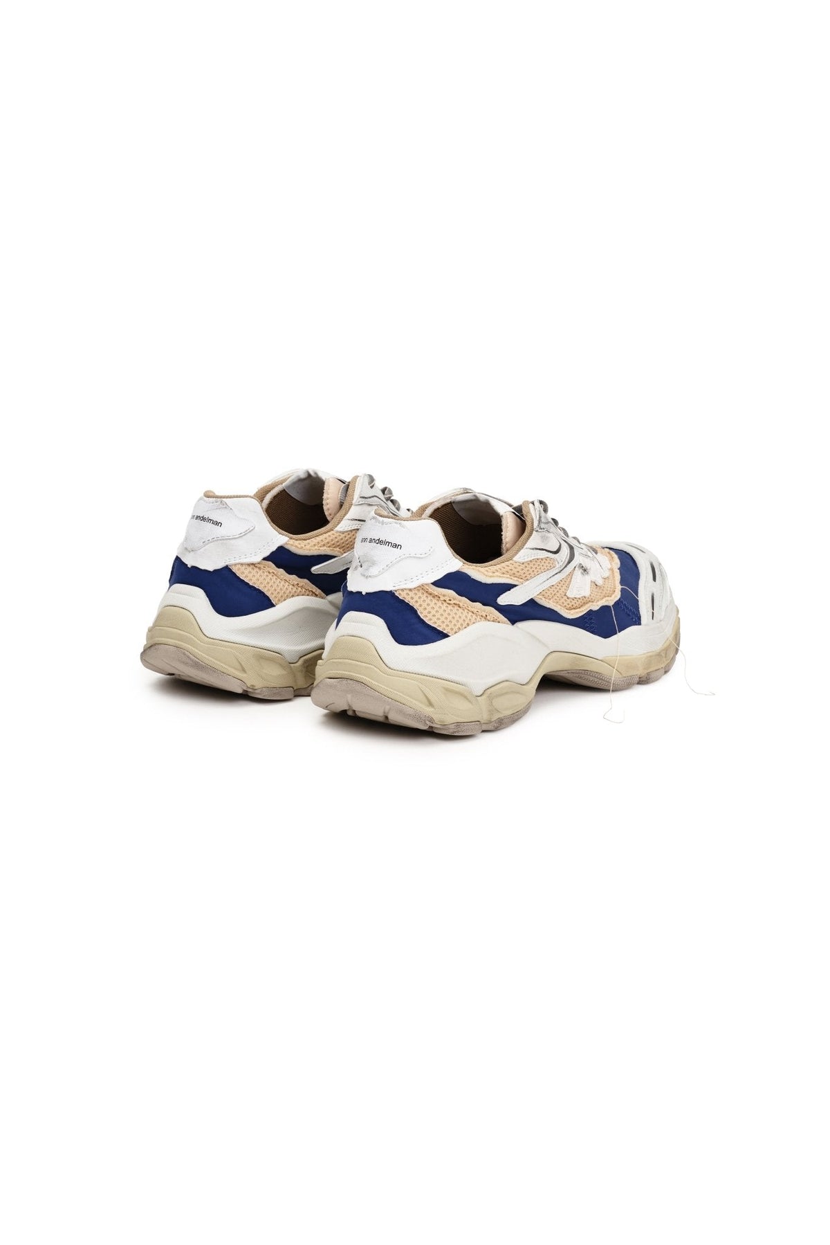 Ann Andelman Khaki Split Distressed Sneakers