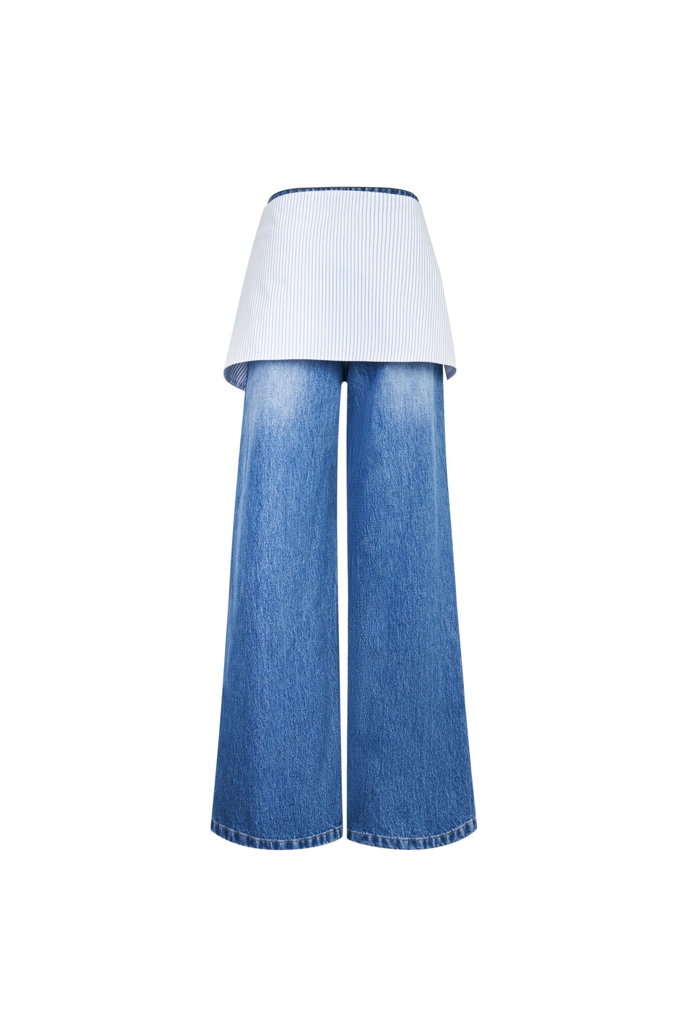 Ann Andelman Light  Blue Jeans With Shirt Tie Detail