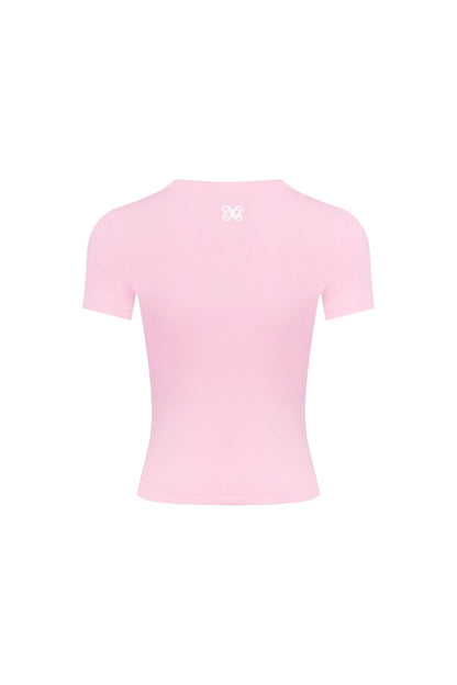 Ann Andelman Pink Graffiti Heart Slim Fit T-Shirt