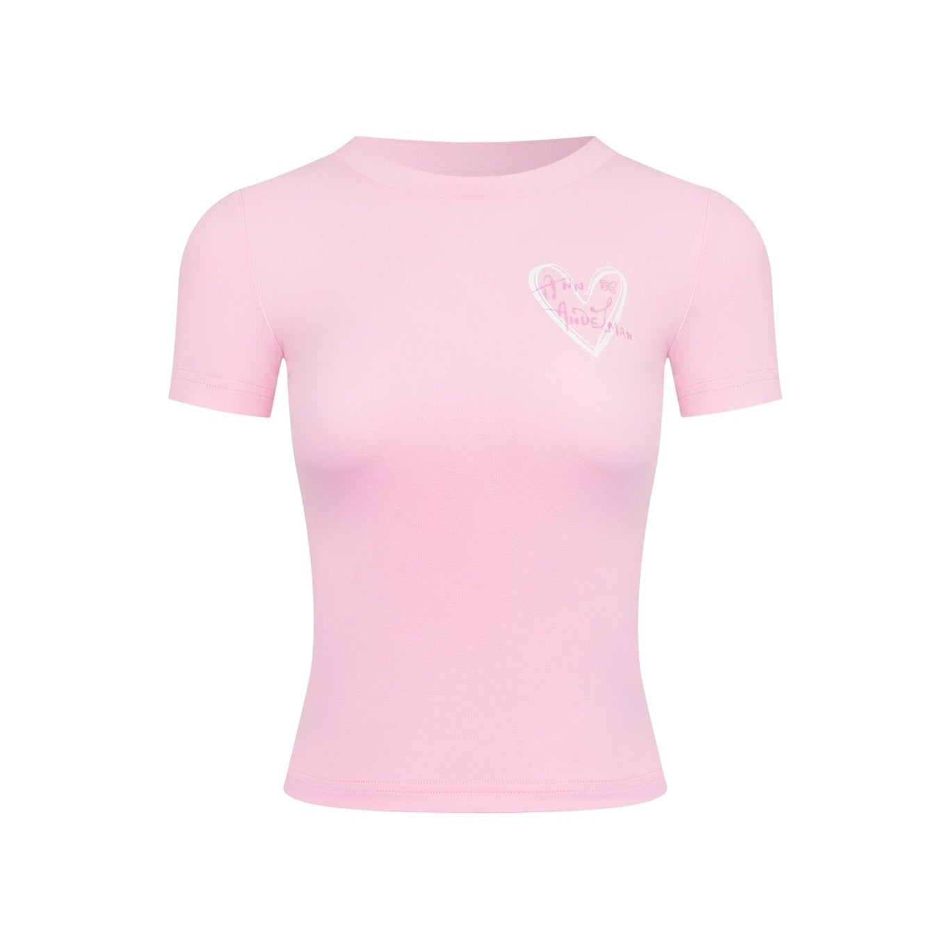 Ann Andelman Pink Graffiti Heart Slim Fit T-Shirt