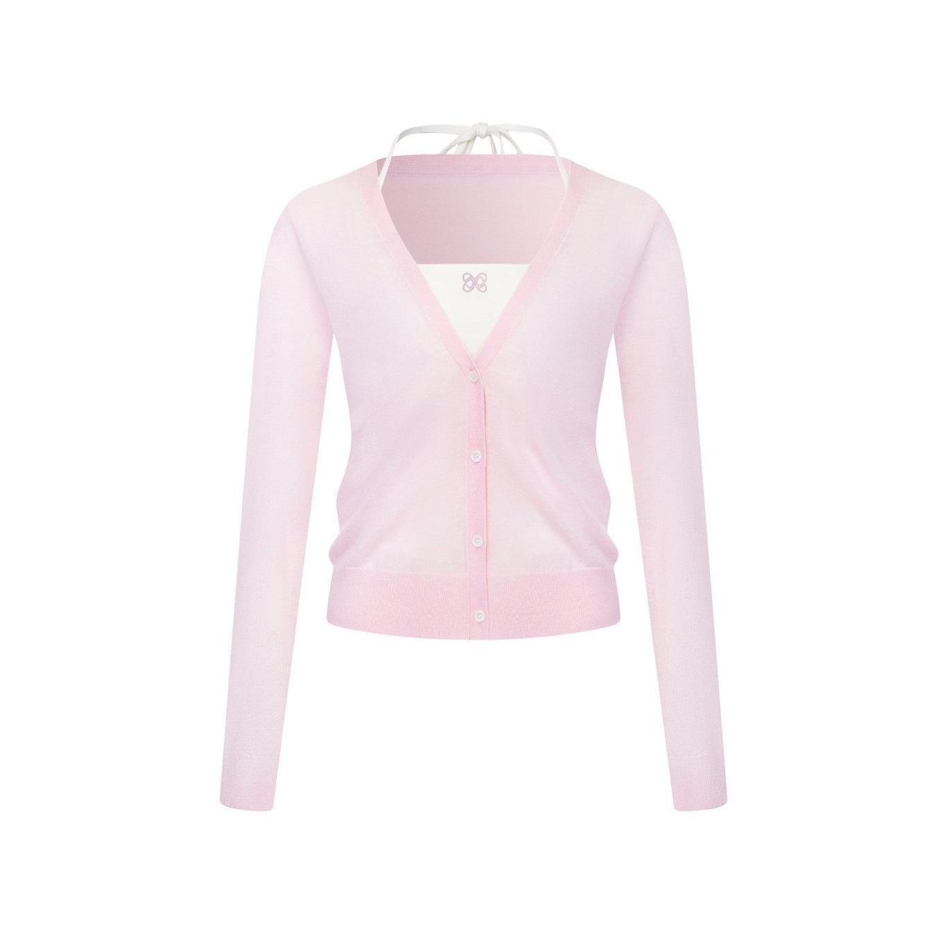 Ann Andelman Pink Halter Neck Two-piece Set