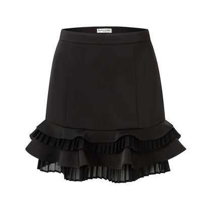 DIANA VEVINA Ruffle Lace Wrap Hip Half Skirt