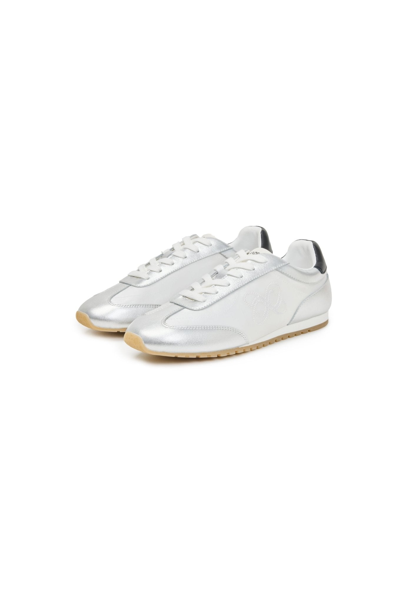 Ann Andelman Silver Minimalist Cortez Shoes