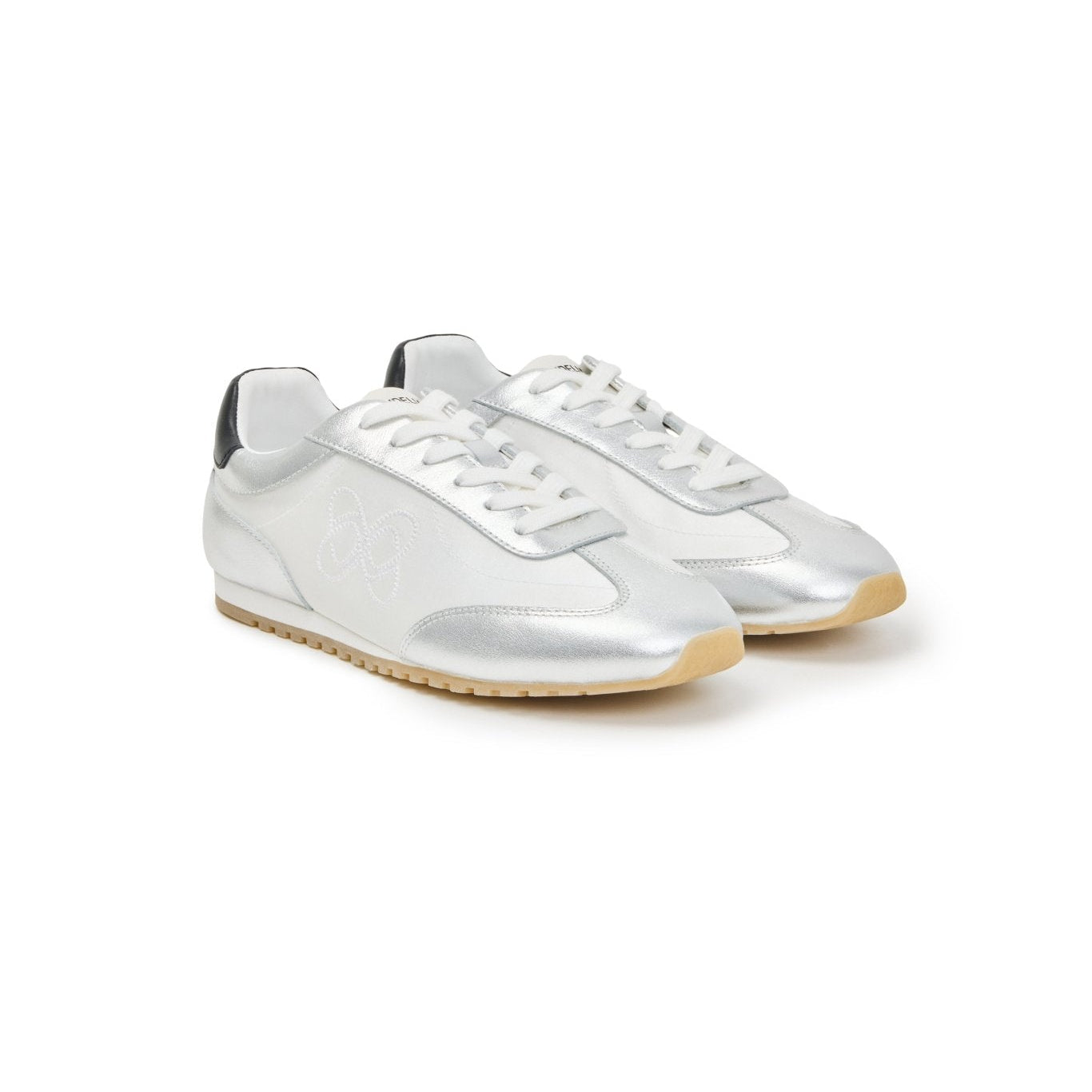 Ann Andelman Silver Minimalist Cortez Shoes