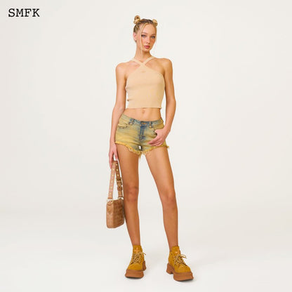 SMFK Temple Chinese Bandeau Sporty Top Cheese