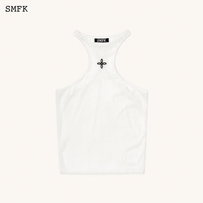 SMFK Temple Traditional Halter-Neck Knitted Vest Top