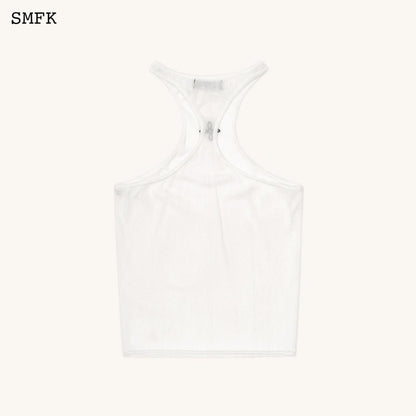 SMFK Temple Traditional Halter-Neck Knitted Vest Top