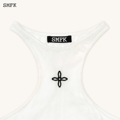 SMFK Temple Traditional Halter-Neck Knitted Vest Top