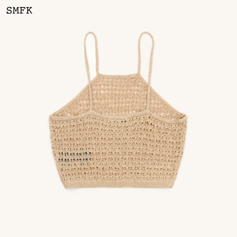 SMFK Temple Traditional Plain Knitted Sling Vest Top