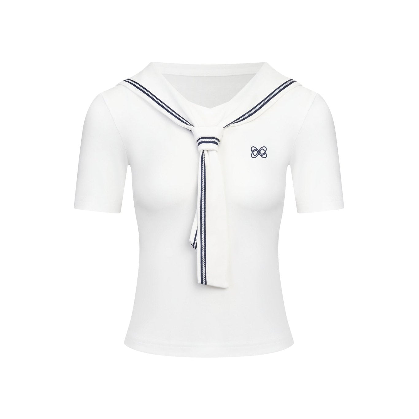 Ann Andelman White Contrast Slim Fit T-shirt