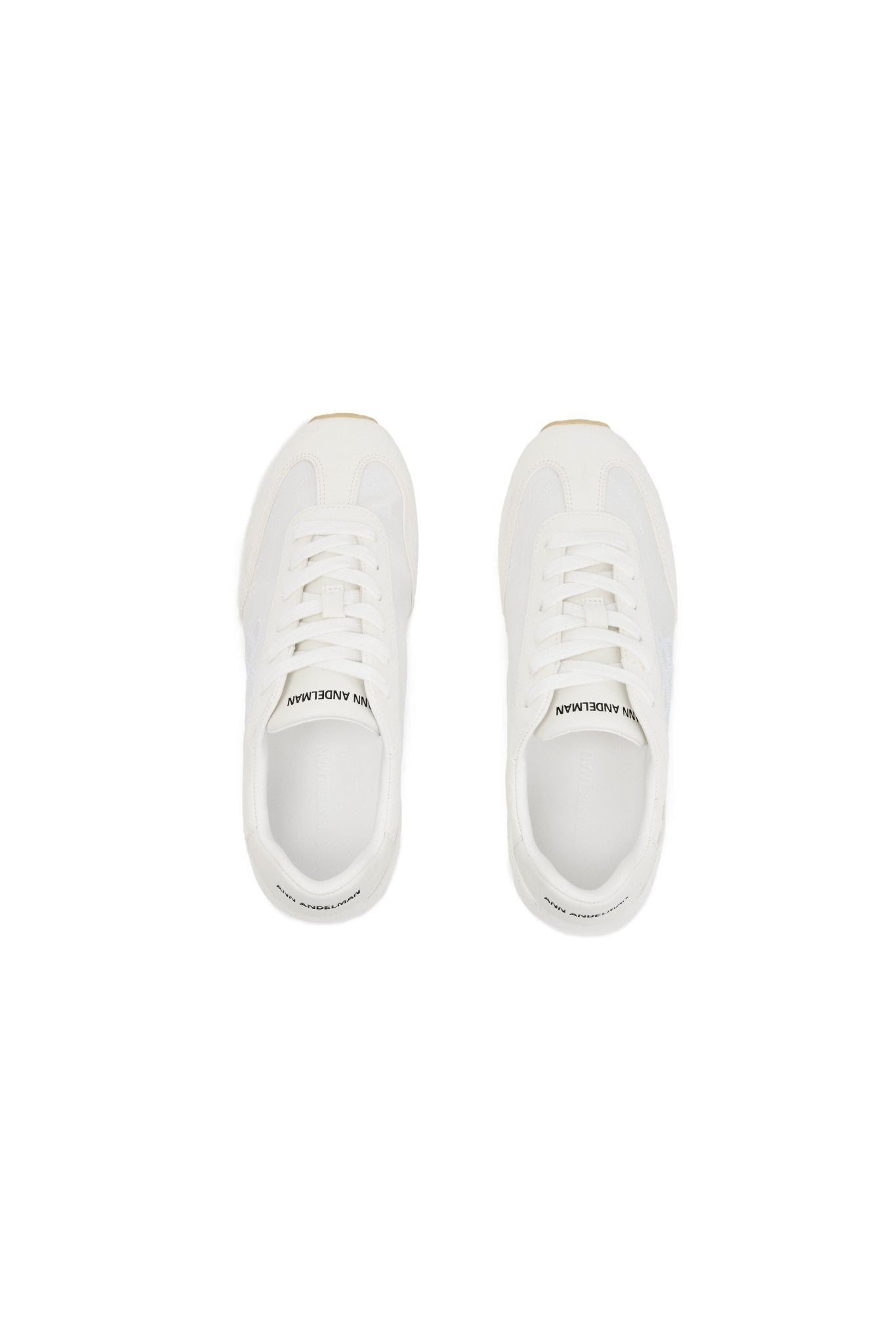 Ann Andelman White Minimalist Cortez Shoes