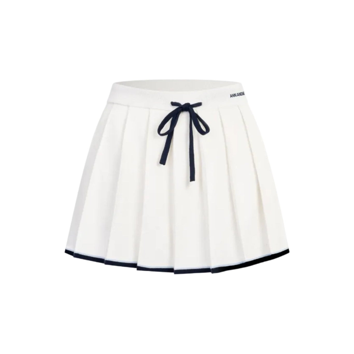 Ann Andelman White Patchwork Knit Midi Skirt