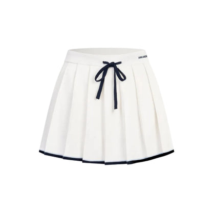 Ann Andelman White Patchwork Knit Midi Skirt