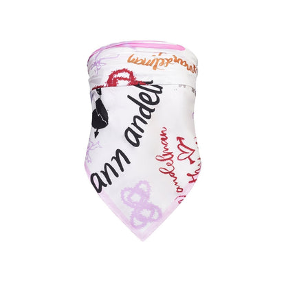 Ann Andelman White Scarf (Backless Tube Top)