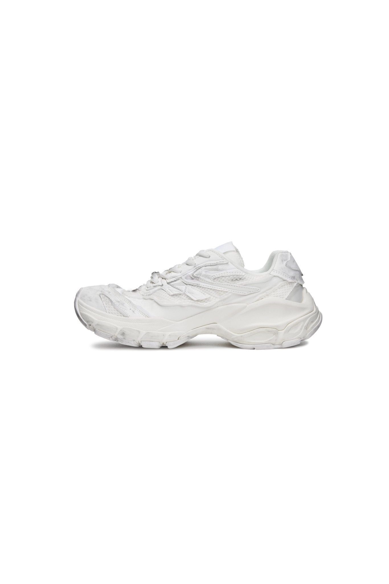 Ann Andelman White Split Distressed Sneakers