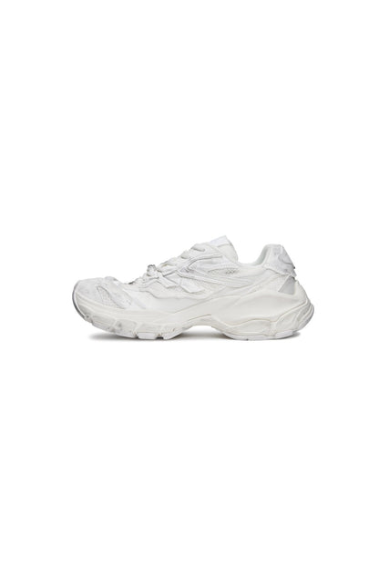 Ann Andelman White Split Distressed Sneakers