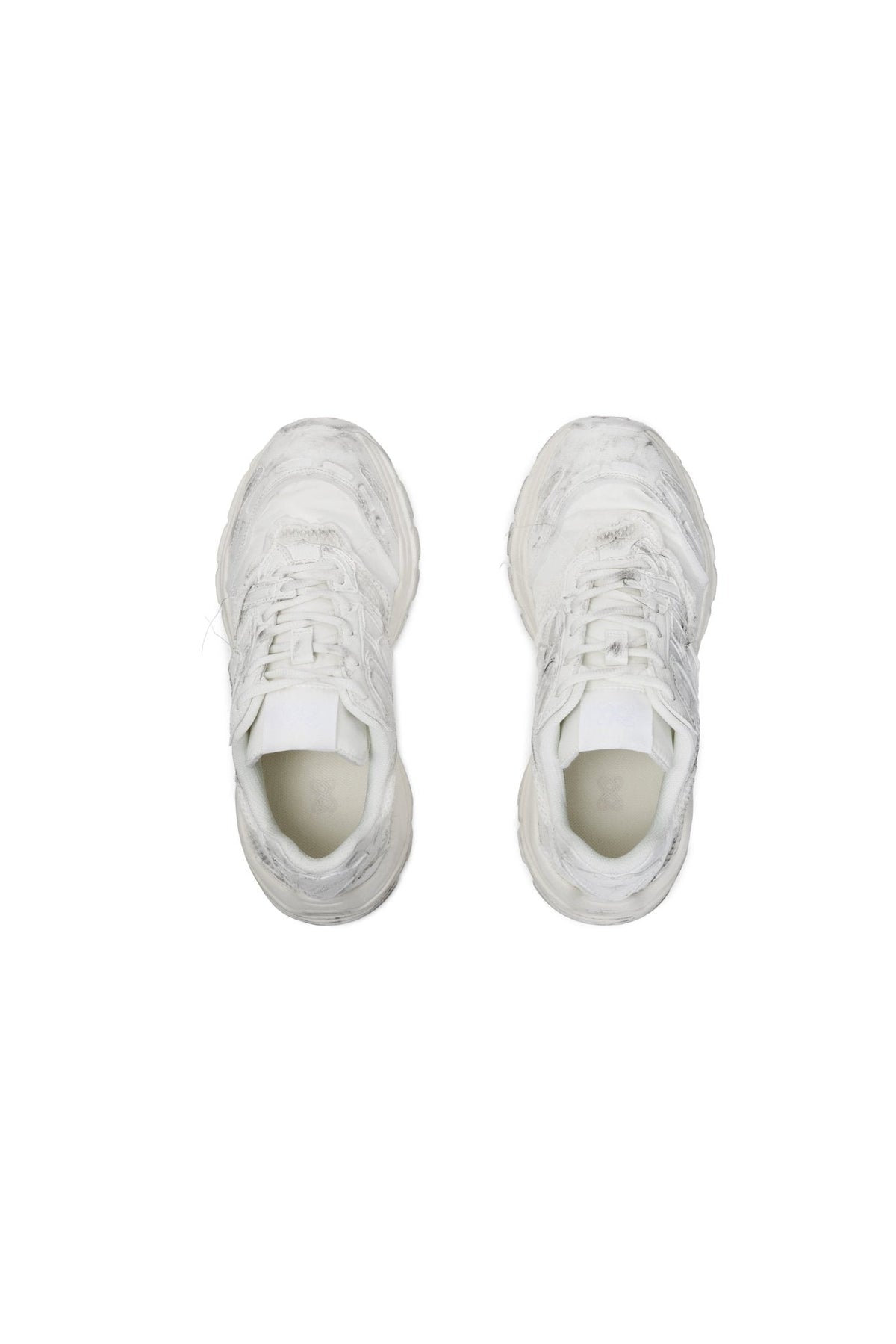 Ann Andelman White Split Distressed Sneakers