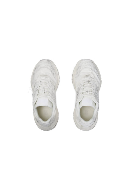 Ann Andelman White Split Distressed Sneakers
