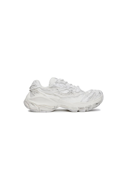 Ann Andelman White Split Distressed Sneakers