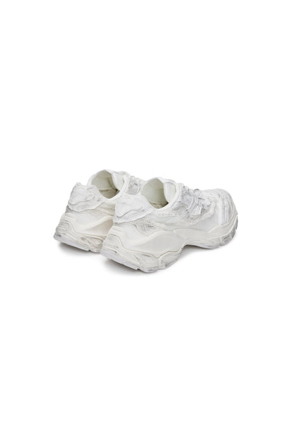 Ann Andelman White Split Distressed Sneakers