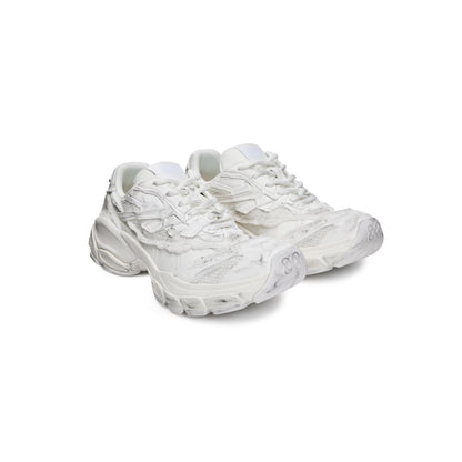 Ann Andelman White Split Distressed Sneakers