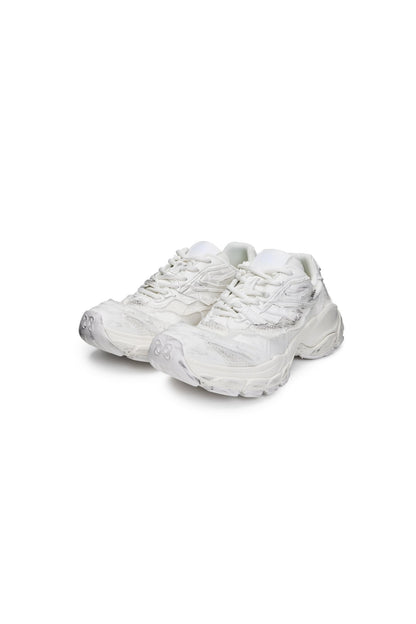 Ann Andelman White Split Distressed Sneakers