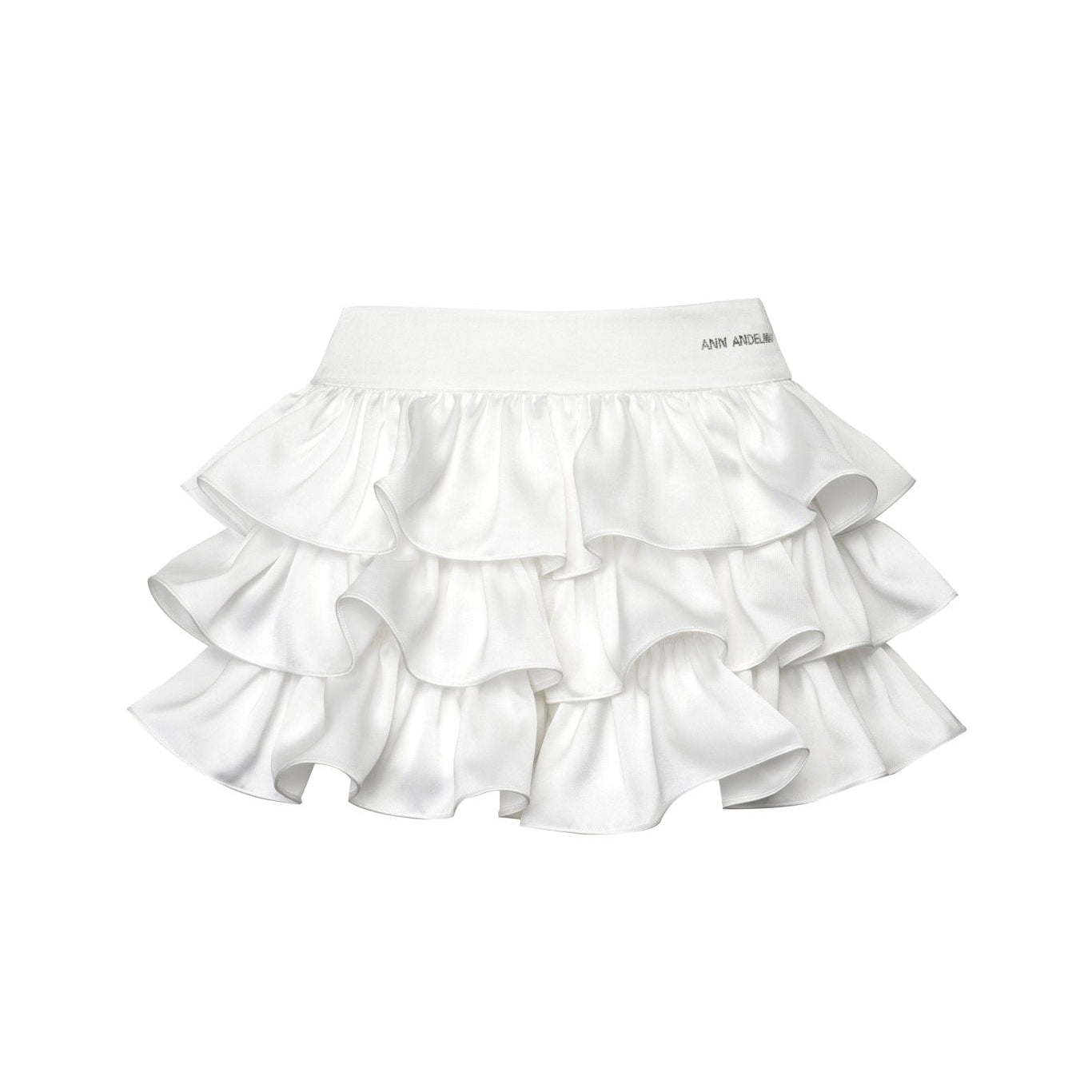 Ann Andelman White Tiered Skirt