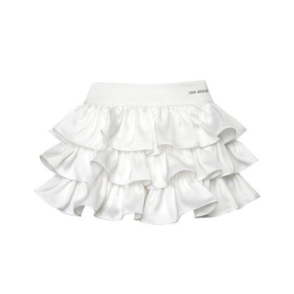 Ann Andelman White Tiered Skirt