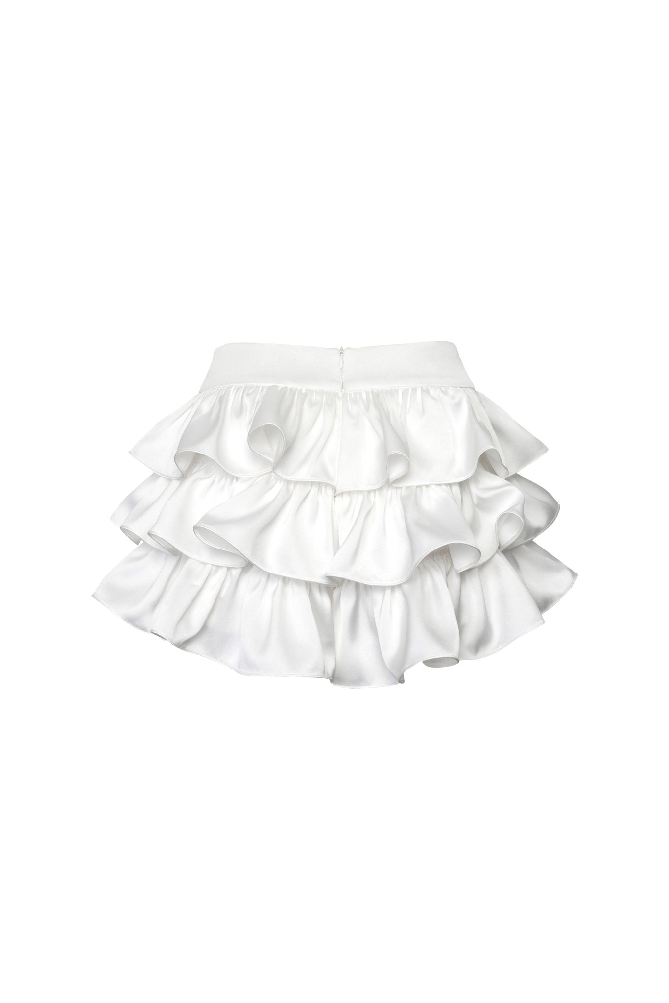 Ann Andelman White Tiered Skirt