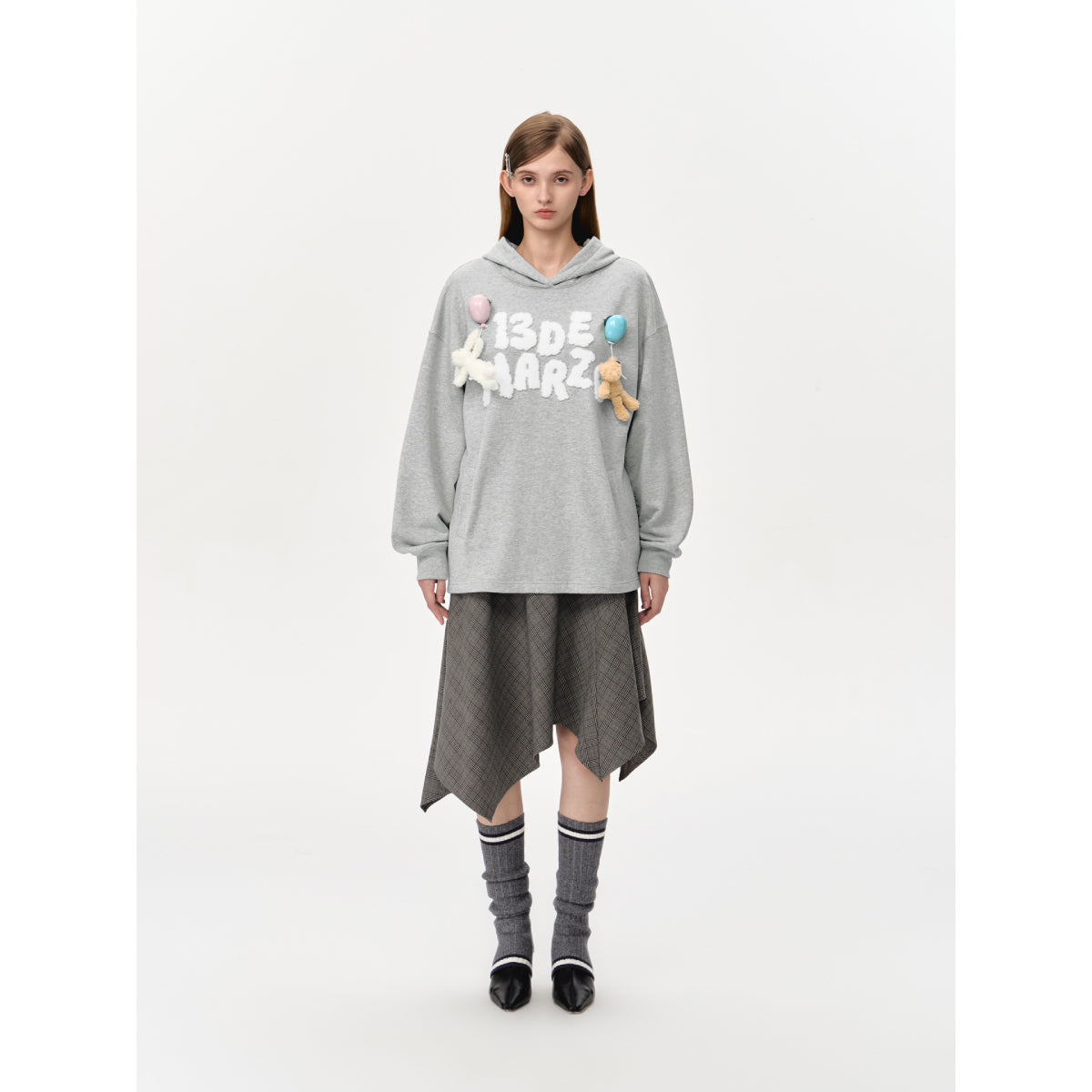 13DE MARZO Float Cloud Balloon Hoodie Gray