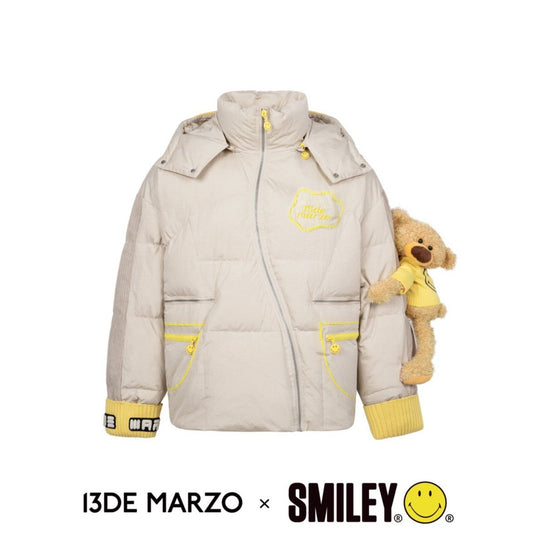 13De Marzo x Smiley Curve Zipper Down Jacket Angora