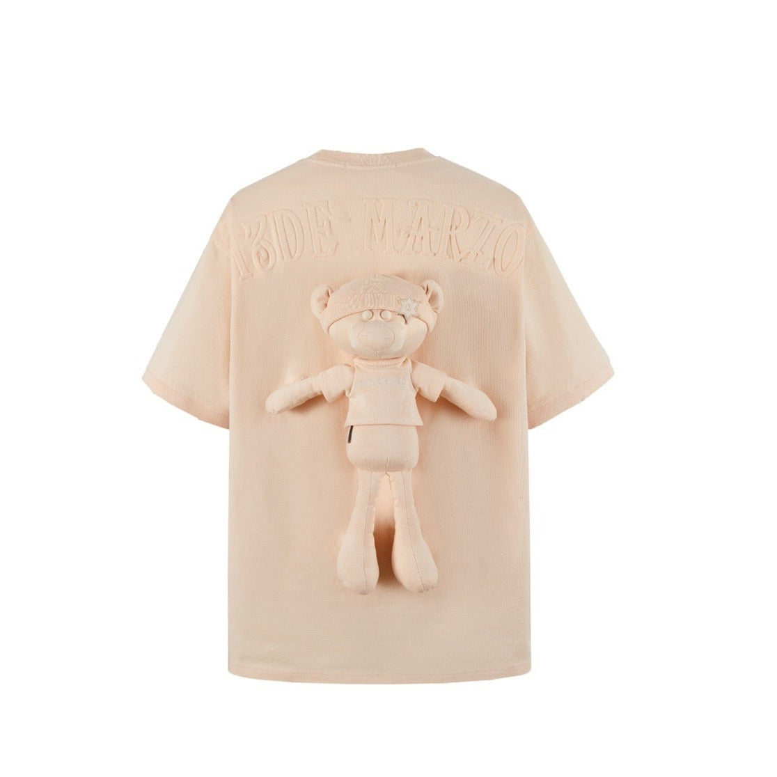 13DE MARZO Bear Embossment T-shirt Coconut Milk