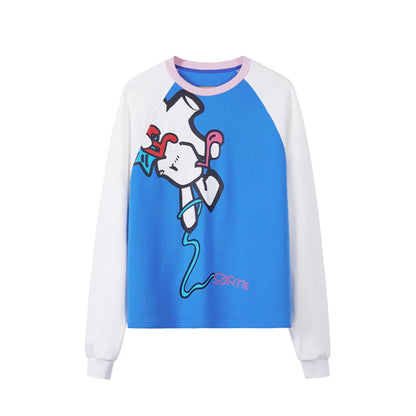 Sofitte Note Rabbit Raglan Sleeve Sweater