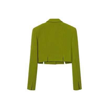 CALVIN LUO Green Tweed Twist-Lock Short Suit - Fixxshop