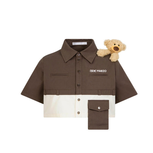 13DE MARZO Bear Cargo Short Shirt Acorn