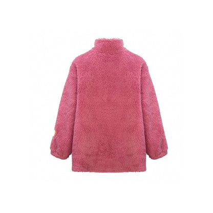 Ann Andelman Oversize Teddy Fur Jacket Pink