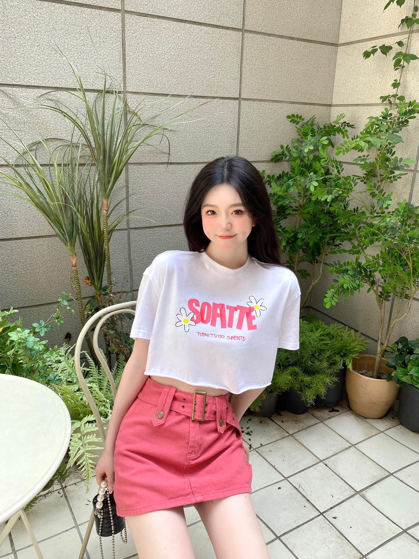 Sofitte Little Flower Logo Crop Tee - Fixxshop