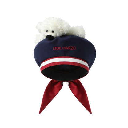 13DE MARZO Bear Sailor Beret Estate Blue