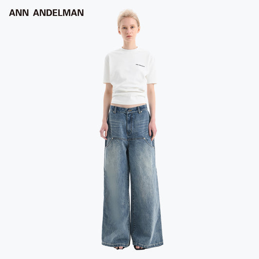 Ann Andelman Pleated Short Sleeves White