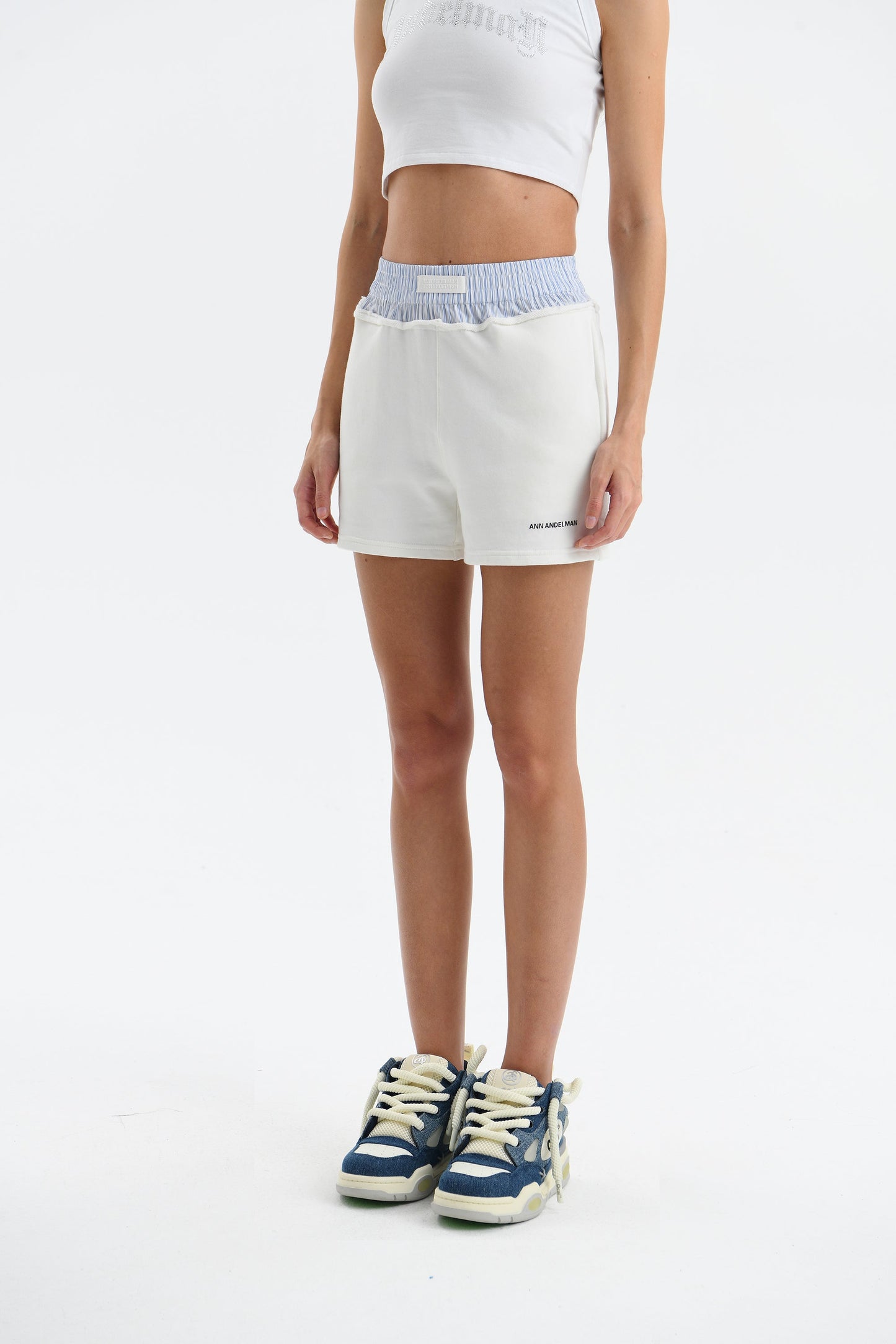 Ann Andelman Striped Panel Shorts