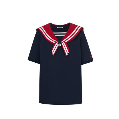 13DE MARZO Bear Sailor T-shirt Estate Blue