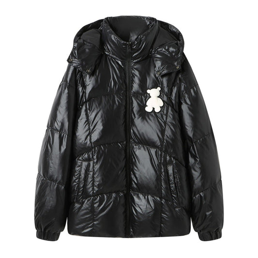 Andrea Martin Black Bear Letter Down Jacket