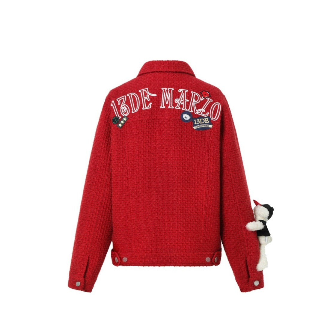 13DE MARZO Bear Badges Jacket Chili Pepper