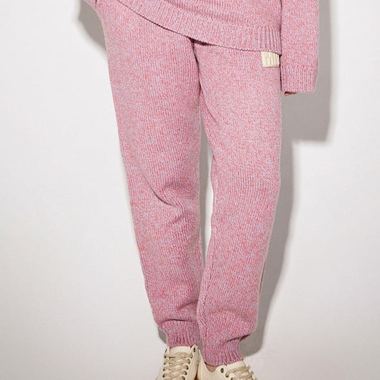 MEDIUM WELL Pink Fancy Wool Sweatpants