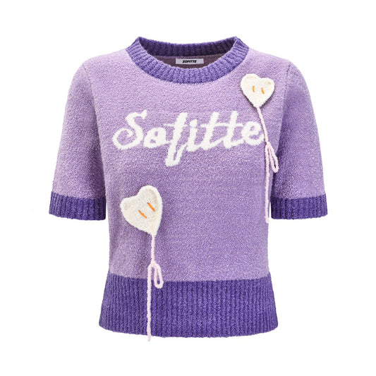 Sofitte Logo Knit Top Purple - Fixxshop