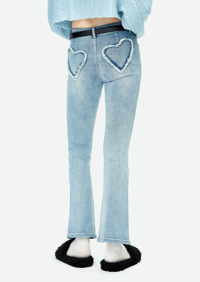 Heart 2024 pocket jeans