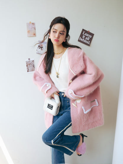 DIANA VEVINA Duffle Coat Pink