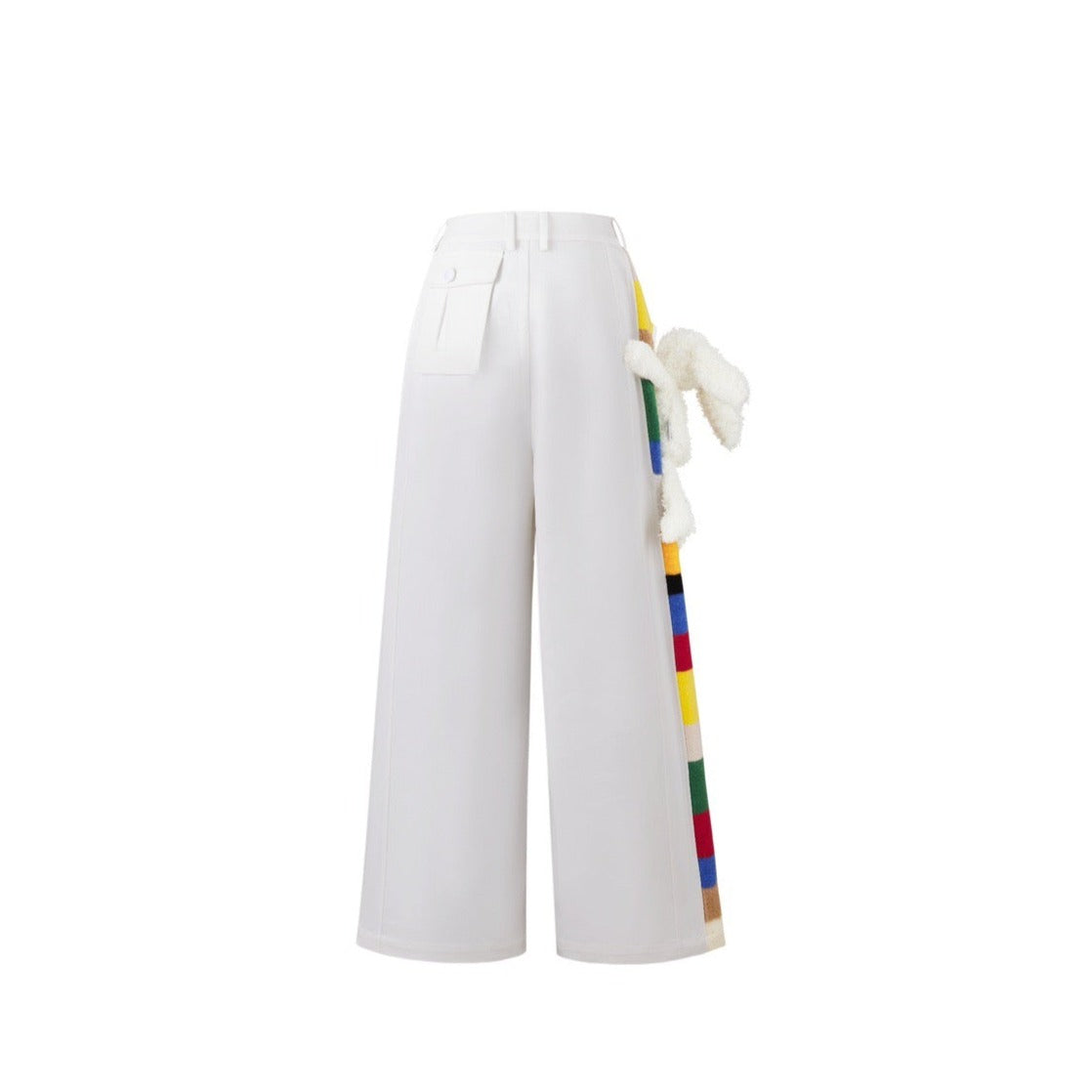 13DE MARZO Vintage Bunny Loose Pants White