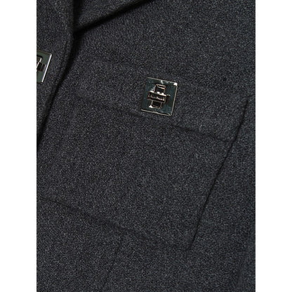 CALVIN LUO Dark Grey Tweed Twist-Lock Short Suit - Fixxshop