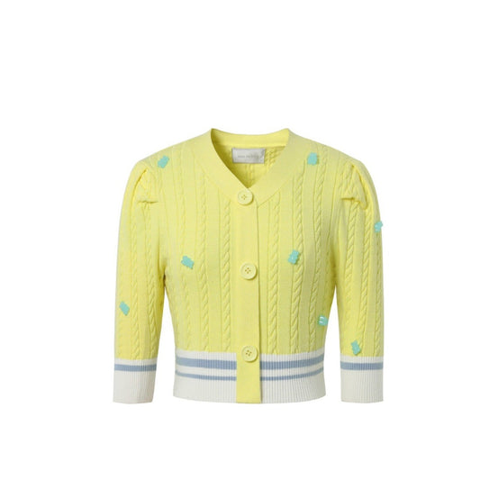 13DE MARZO Gummy Bear Glow Cardigan Limelight